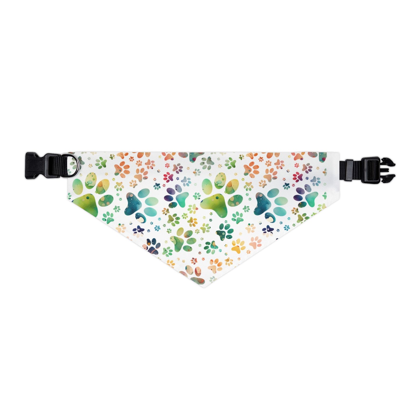Pet Bandana Collar | Colorful Paw Print Pattern