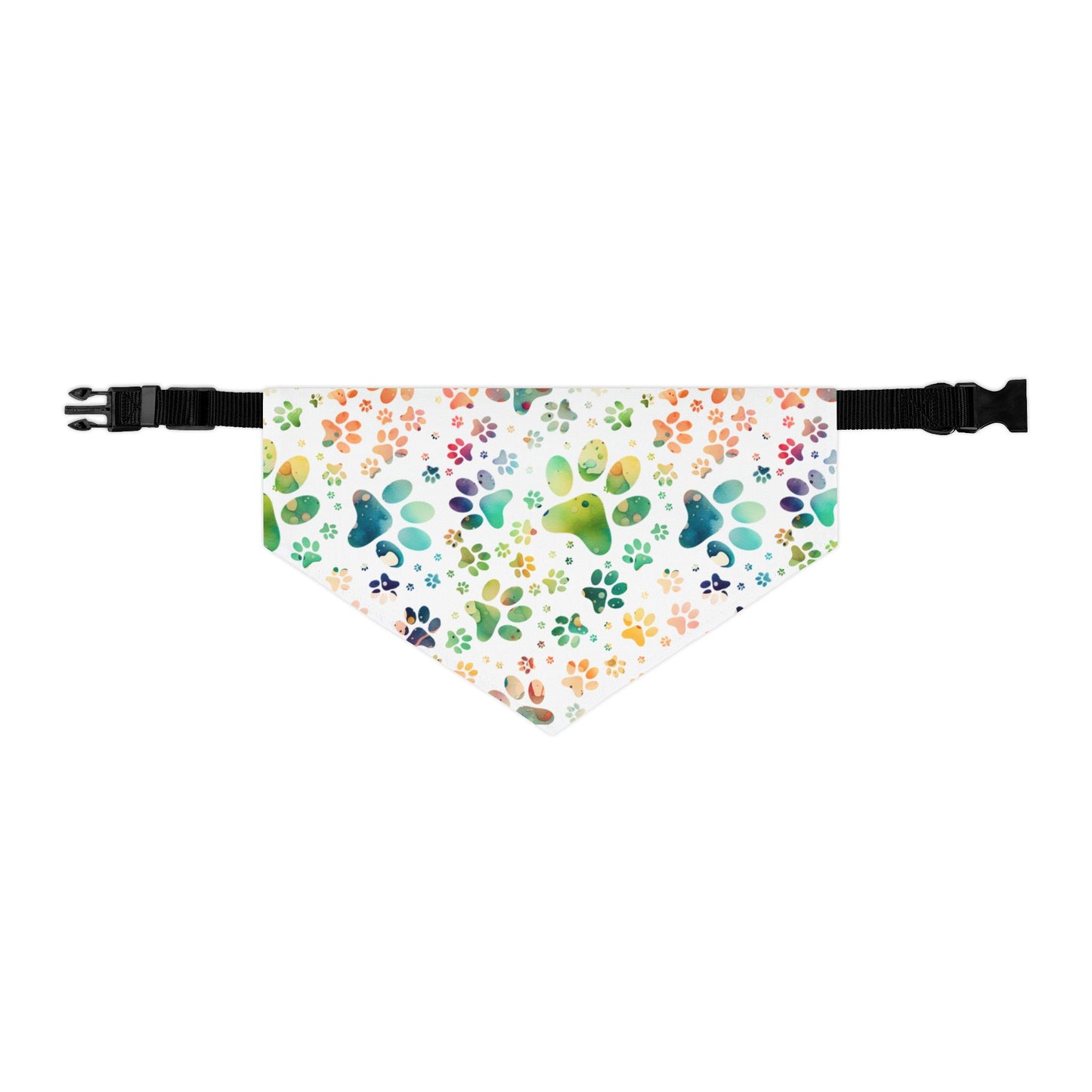 Pet Bandana Collar | Colorful Paw Print Pattern