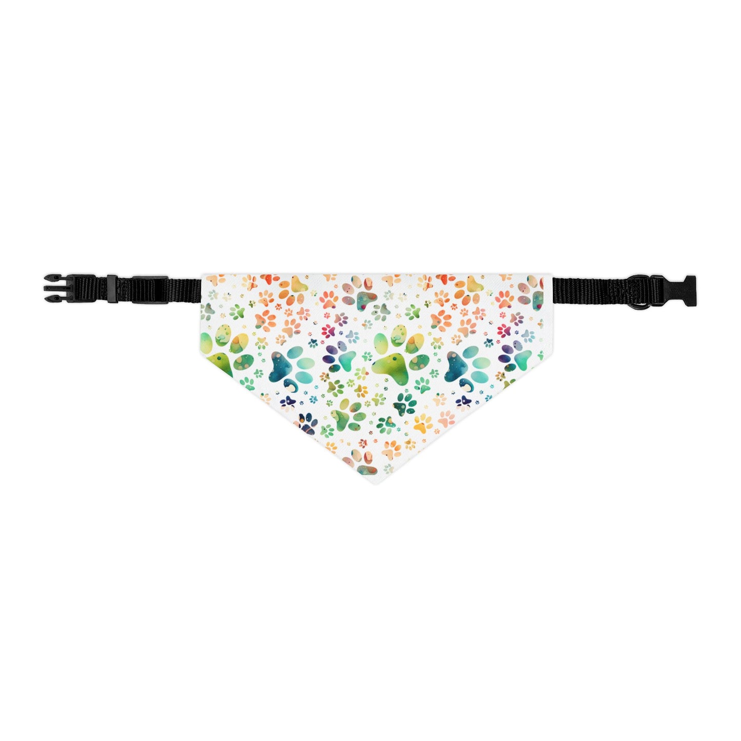 Pet Bandana Collar | Colorful Paw Print Pattern