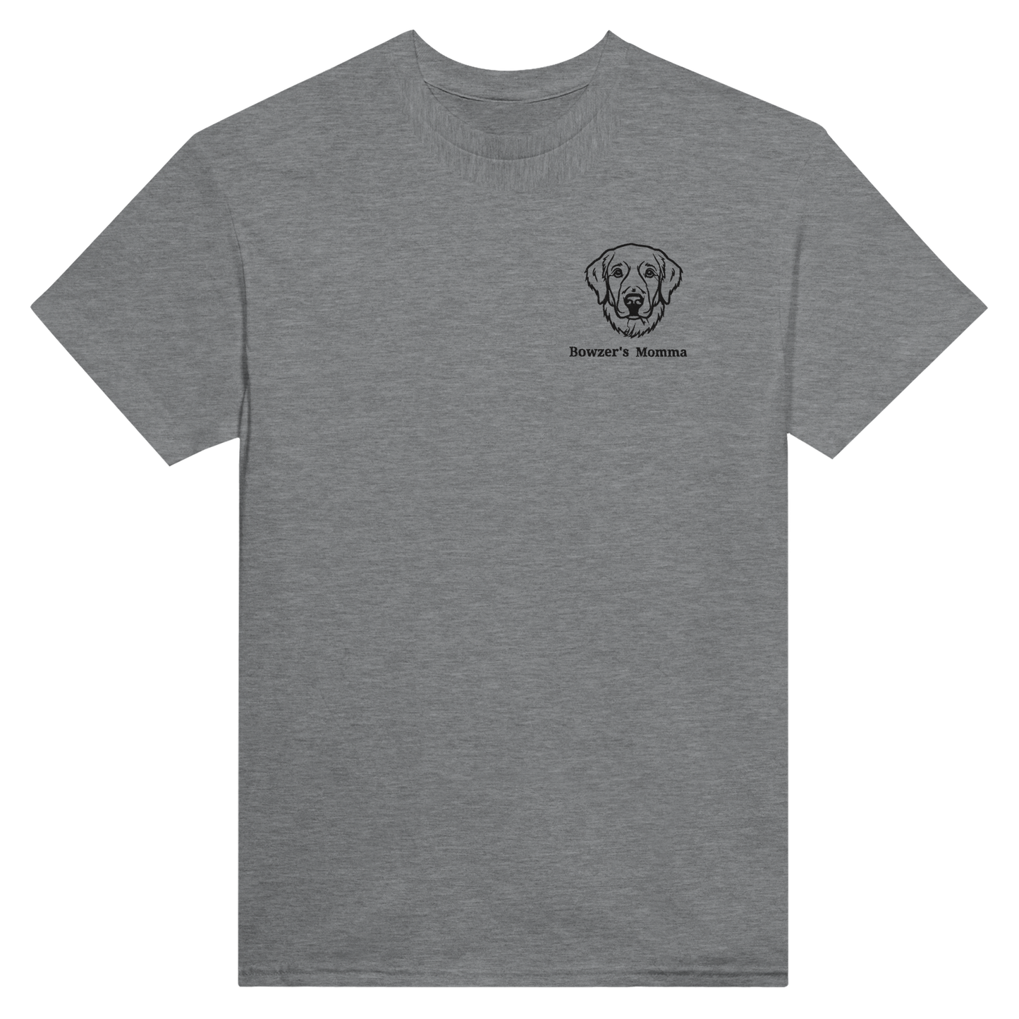 Custom Embroidered Dog Breed and Name T-shirt Sport Grey