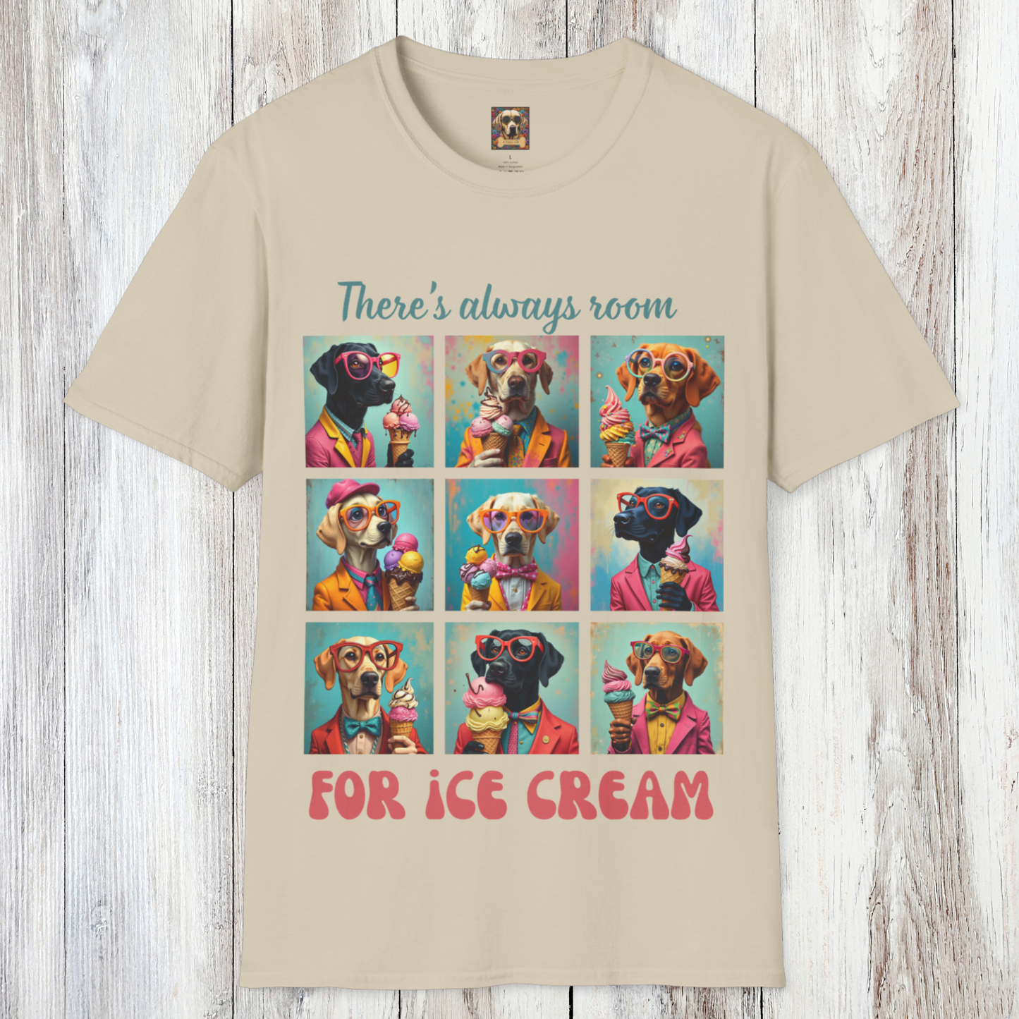 t-shirt dogs with ice cream sand