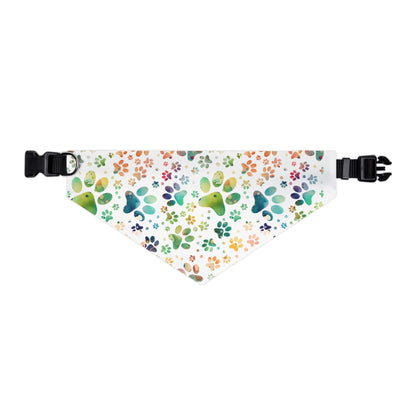 Pet Bandana Collar | Colorful Paw Print Pattern
