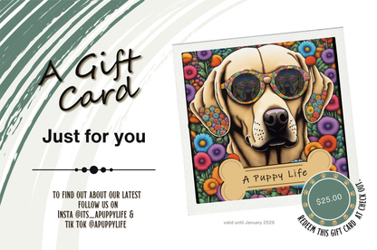 A Puppy life-Gift Card 25 dollars