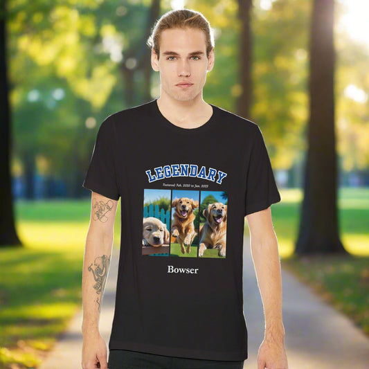 American College Varsity Design Custom 3 Pet Photos T-Shirt – Celebrate Your Furry Friend - context