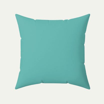Black Cat Square Accent Pillow, Sky Blue 20 inch Back