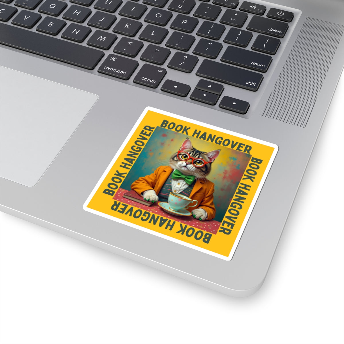 Book Hangover Cat Stickers - Fun Literary Decor for Book Lovers context
