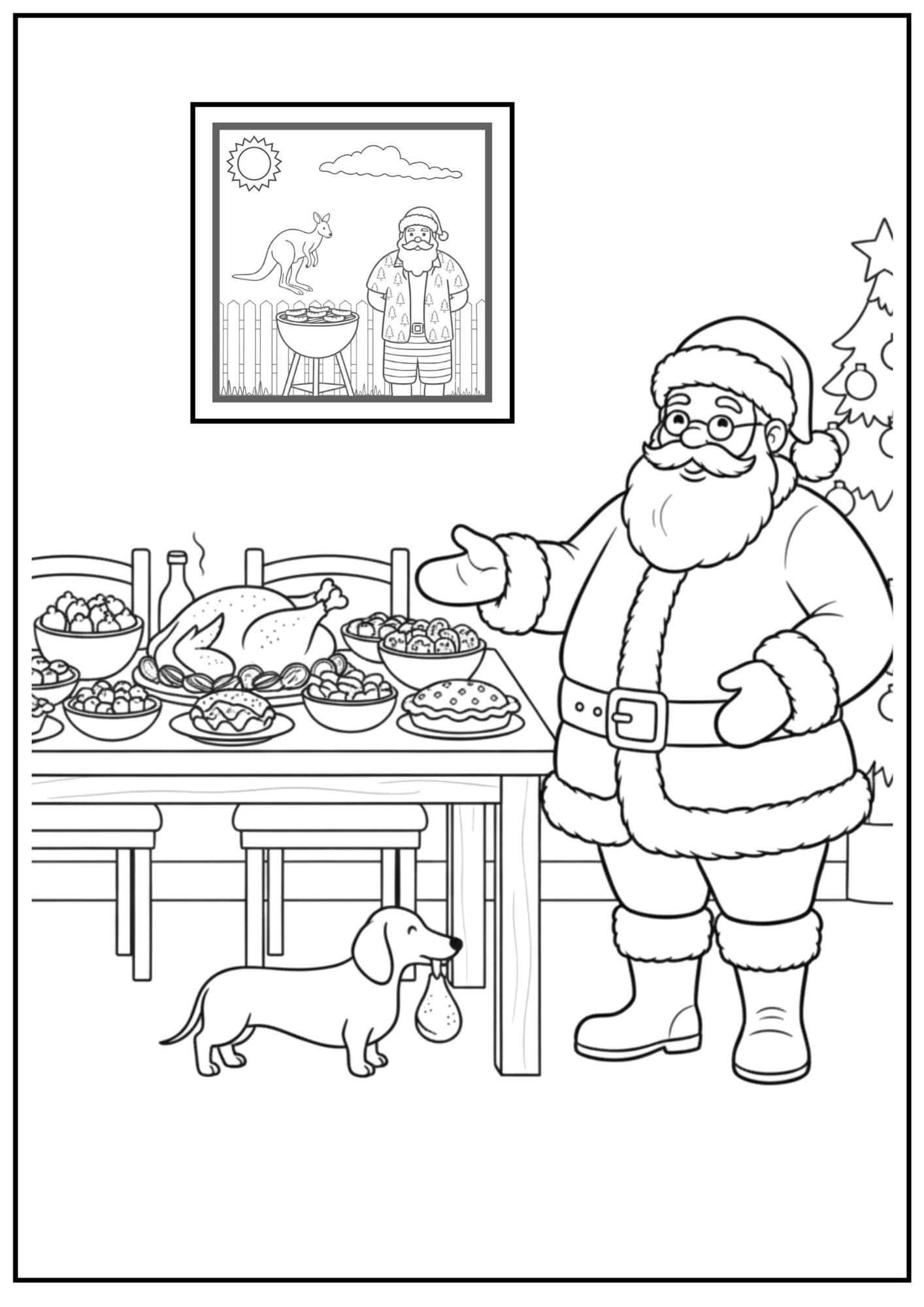 Puppy's Christmas Coloring Sheets