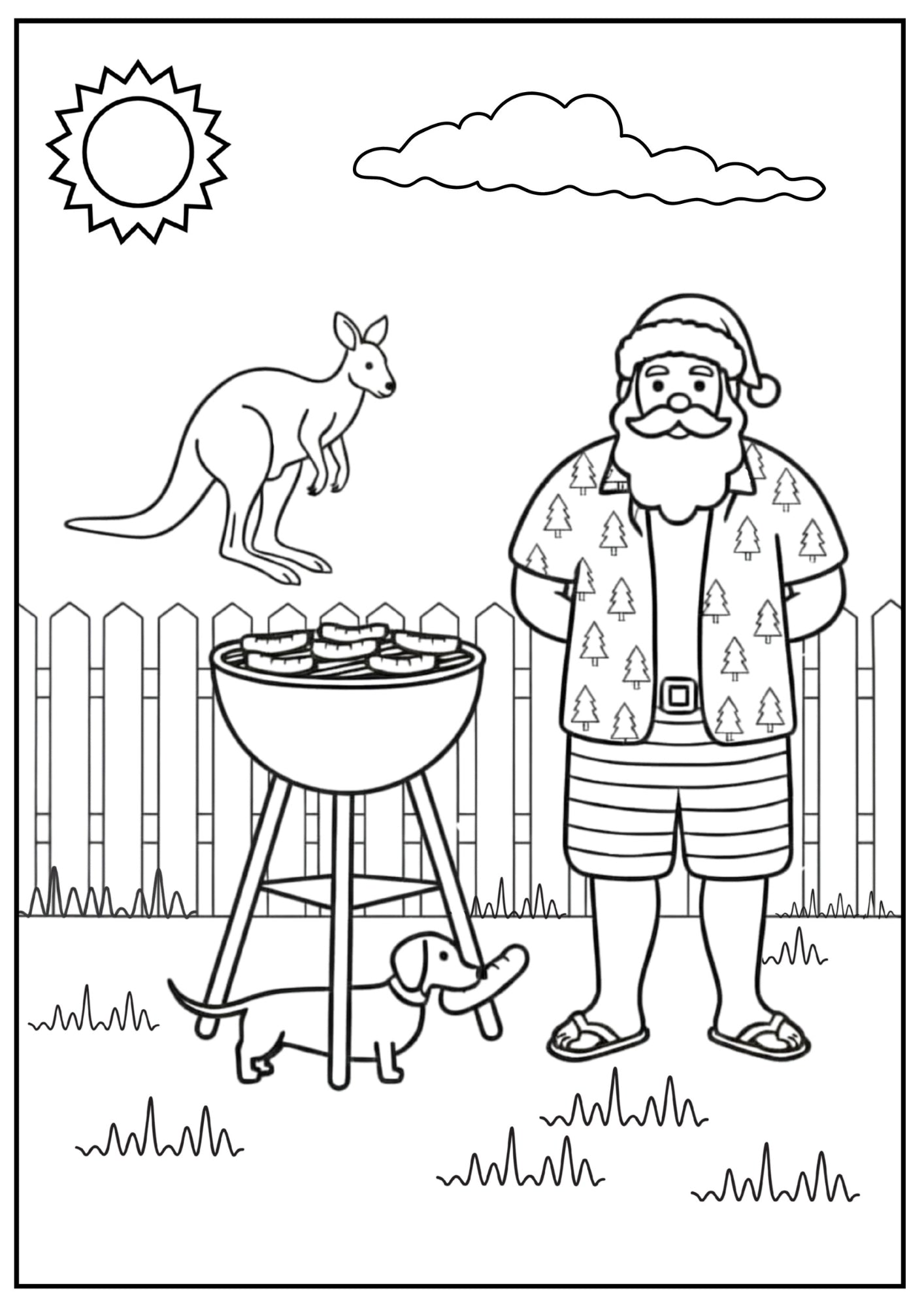 Puppy's Christmas Coloring Sheets