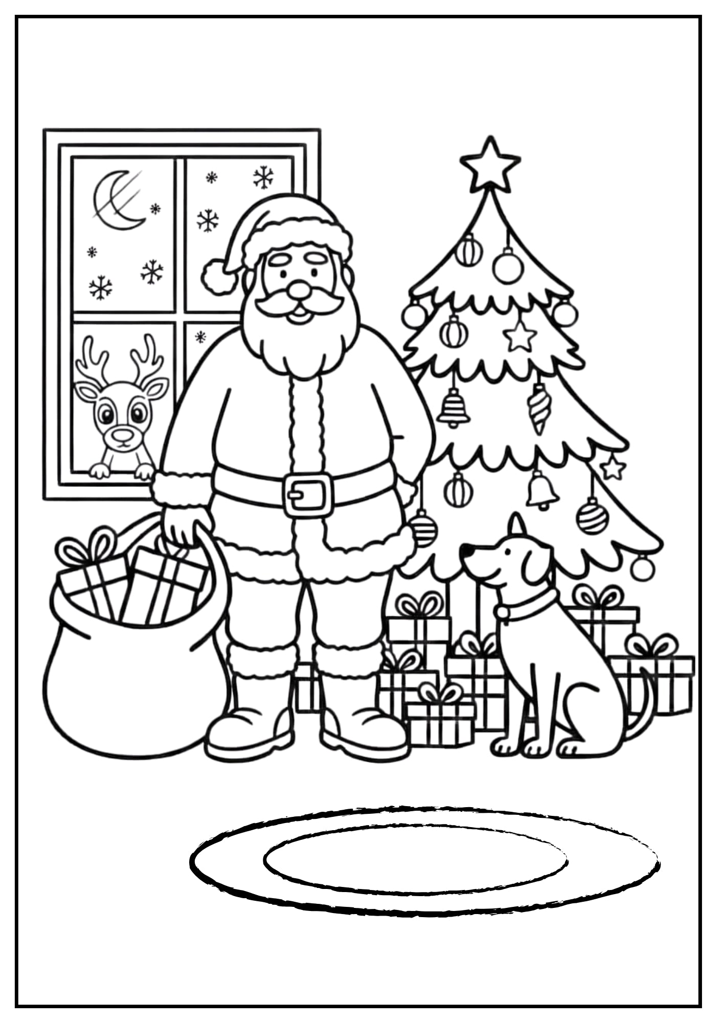 Puppy's Christmas Coloring Sheets
