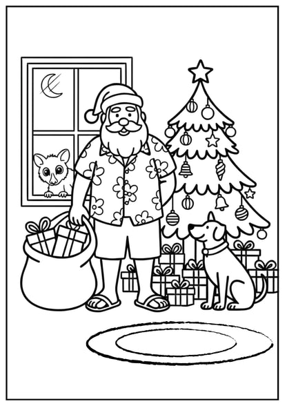 Puppy's Christmas Coloring Sheets