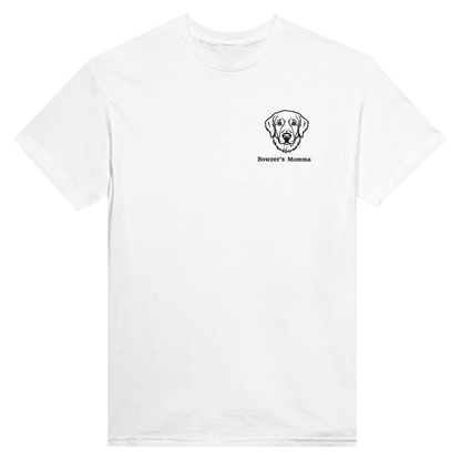 Custom Embroidered Dog Breed and Name T-shirt white