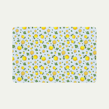 Don't Be a Sour Puss, Pet Food Mat (12x18) top