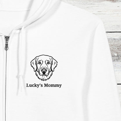 Embroidered Classic Zip Hoodie| Personalize Dog Breed and Name