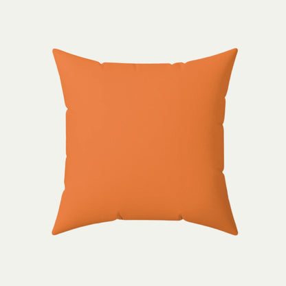 French Bulldog wearing glasses Square Accent Pillow, Outlandish Orange 18 inch Back