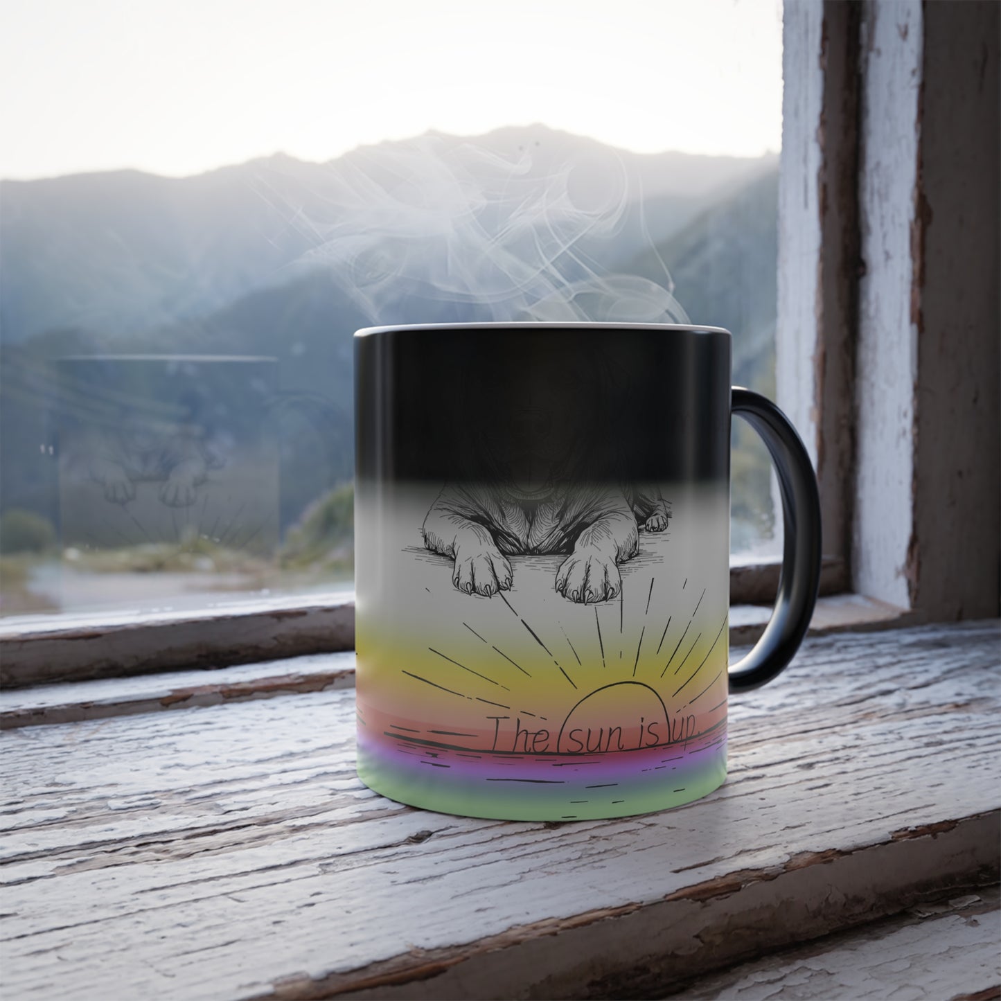 Funny Coffee Mug for Dog Owners,  Color Morphing Mug, 11oz context mug changing color