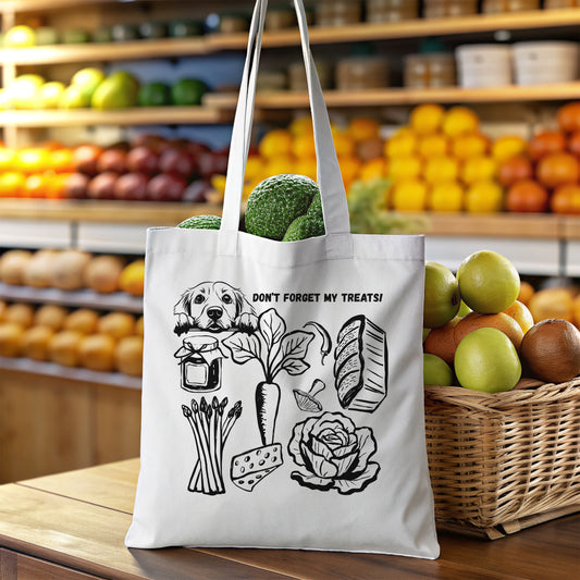 Funny Reusable Grocery Bag – Eco-Friendly Canvas Shopping Tote Golden Retriever Market