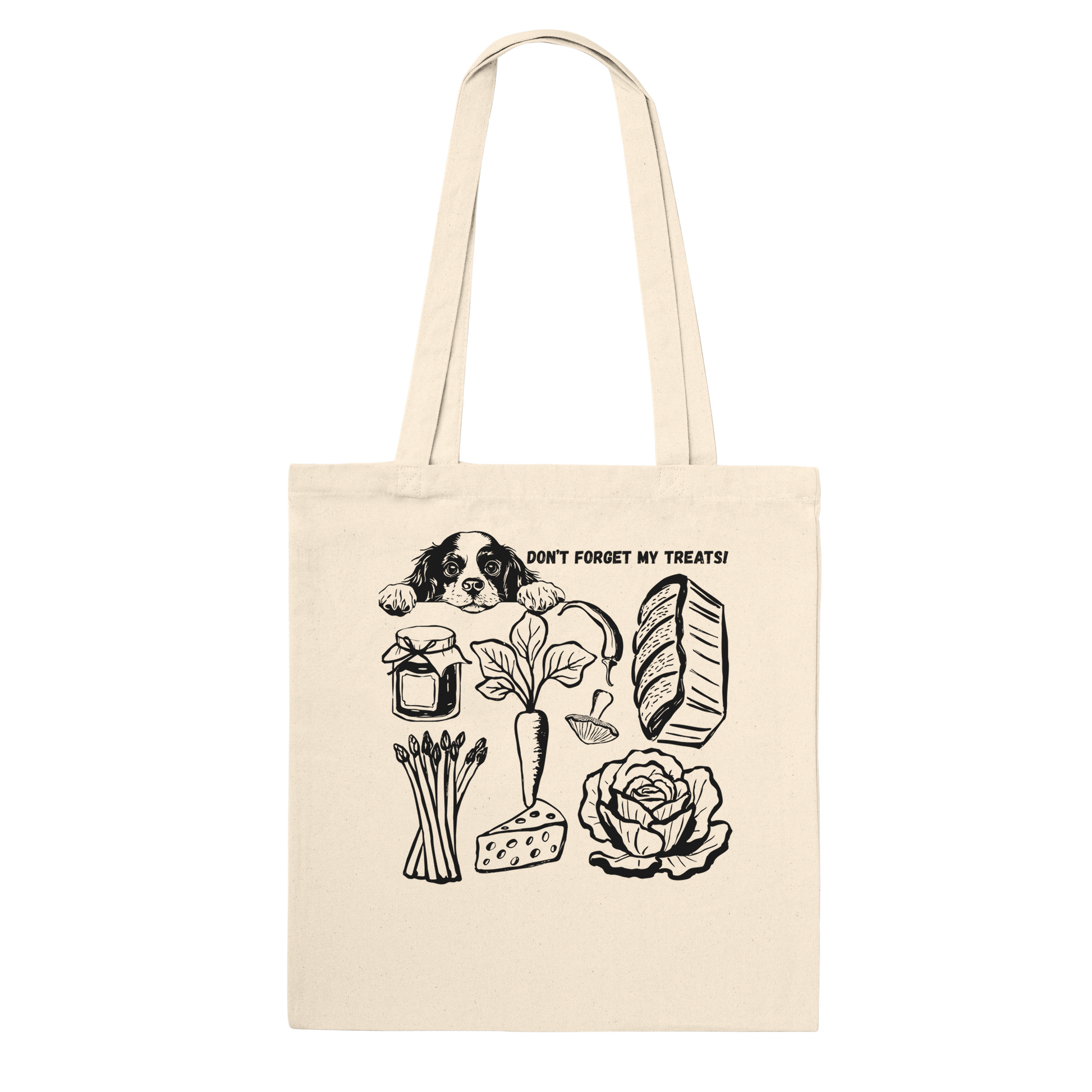 Funny Reusable Grocery Bag – Eco-Friendly Canvas Shopping Tote King Charles Cavalier Spaniel