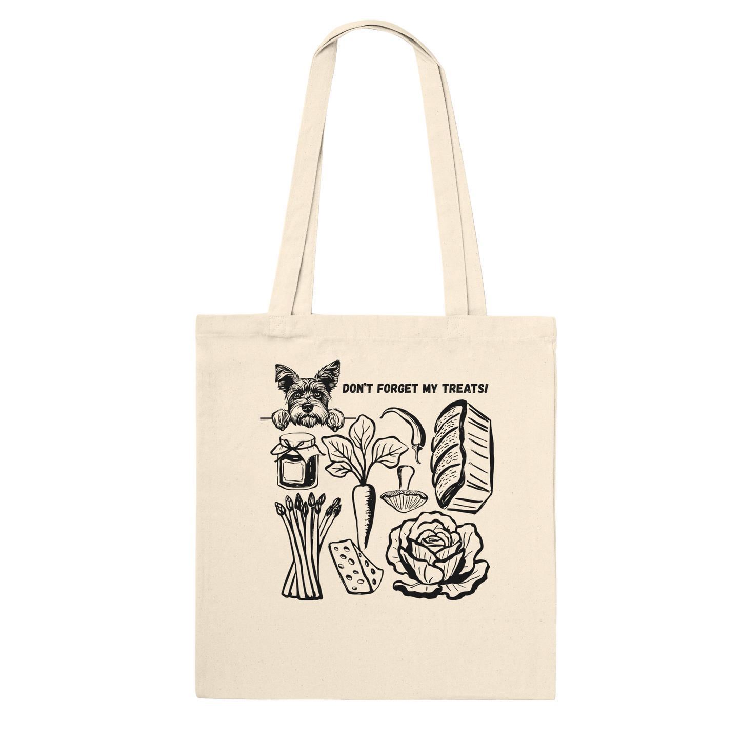 Funny Reusable Grocery Bag – Eco-Friendly Canvas Shopping Tote Schnauzer