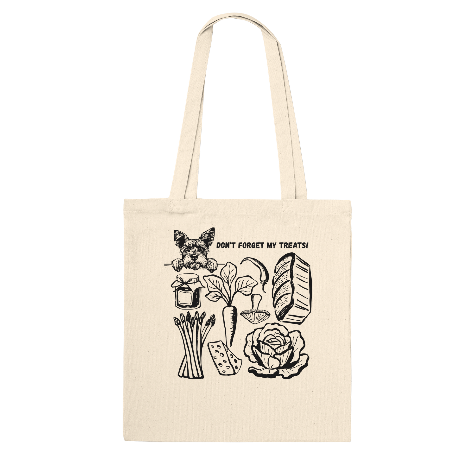 Funny Reusable Grocery Bag – Eco-Friendly Canvas Shopping Tote Schnauzer