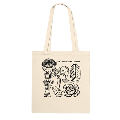 Funny Reusable Grocery Bag – Eco-Friendly Canvas Shopping Tote Shih Tszu