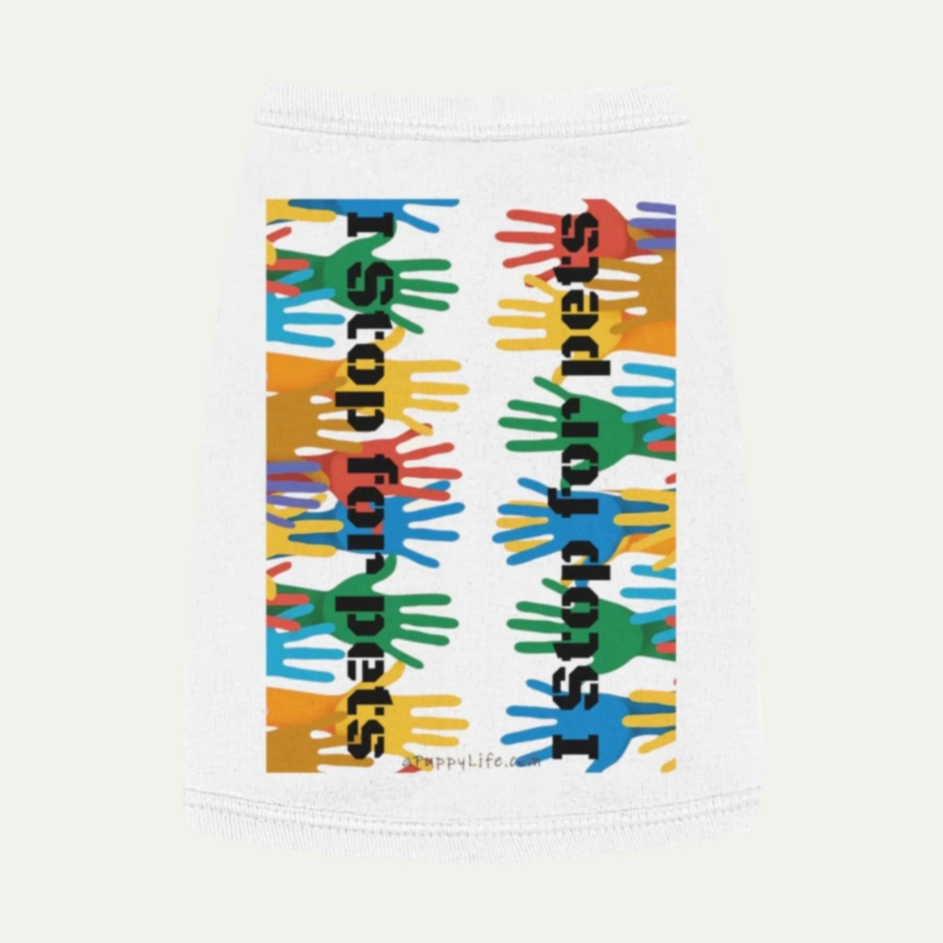 I Stop for Pets, Tank Top for Dogs M front white