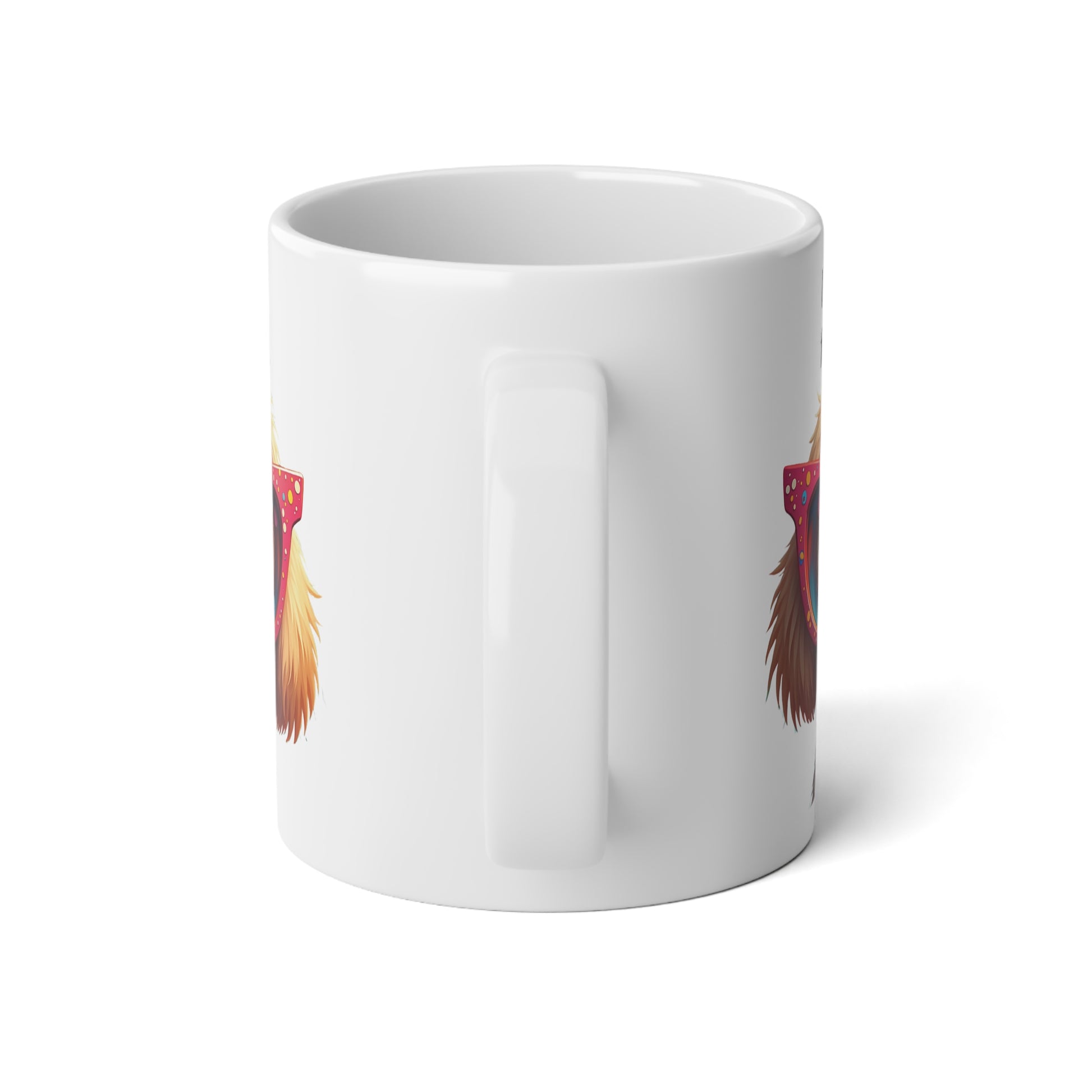 Large, 20oz Funny Mug,  Shih Tzu Dog Wearing Sunglasses Handle towards viewer