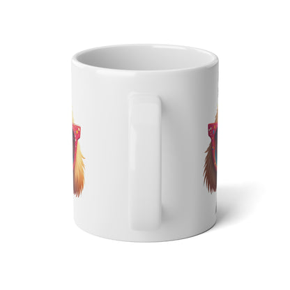 Large, 20oz Funny Mug,  Shih Tzu Dog Wearing Sunglasses Handle towards viewer