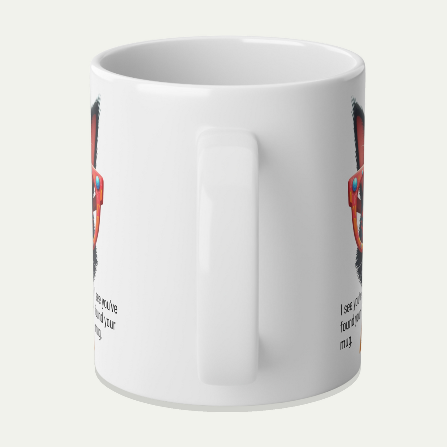 Large Mug, 20oz Funny Mug,  Black Cat Wearing Glasses