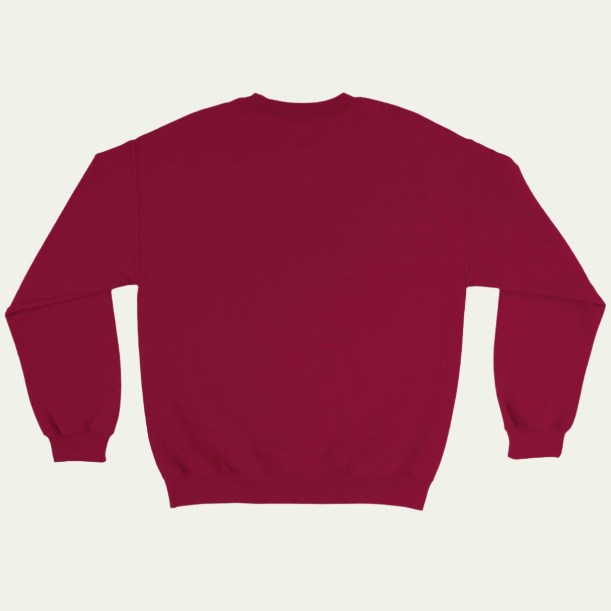 Legendary Pet Personalized  Crewneck Sweatshirt in Letterman Design, add custom pet photo cardinal red back