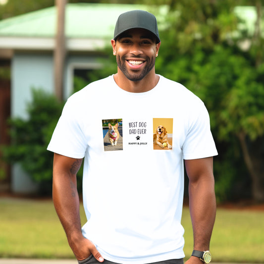 Modern Collage Photo T-Shirt – Custom Dog Design for Dads ccontext
