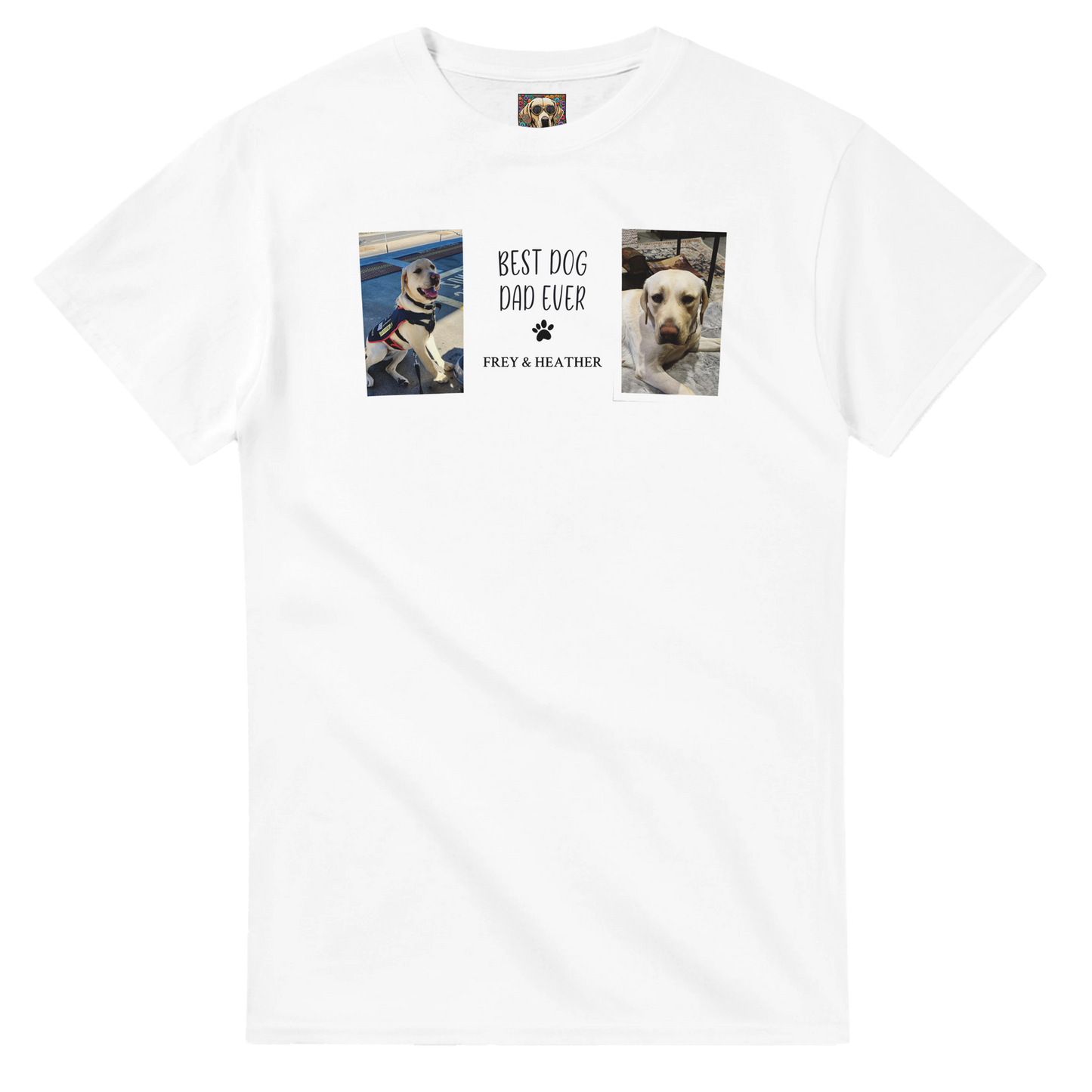 Modern Collage Photo T-Shirt – Custom Best Dog Dad Ever Design