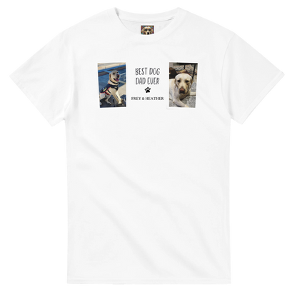 Modern Collage Photo T-Shirt – Custom Best Dog Dad Ever Design