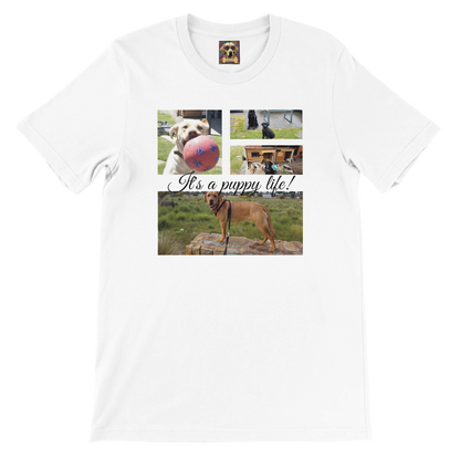 Modern Elegant Personalized Photo Collage Cotton T-shirt context white black text