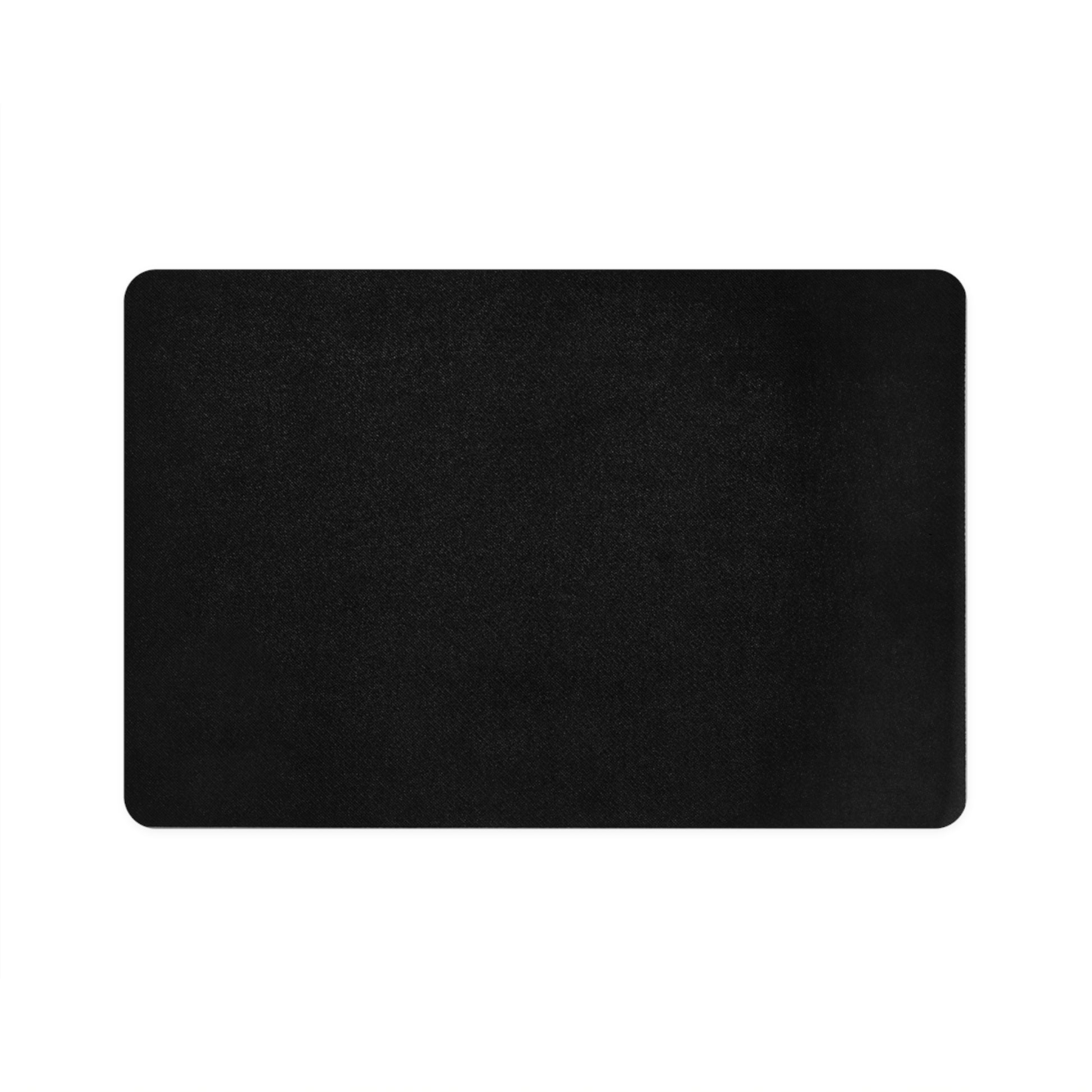 Non-slip rubber backing of pet feeding mat. Black colour