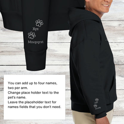 Custom Embroidery on shirt sleeves - add up to 2 names per sleeve - 4 names.