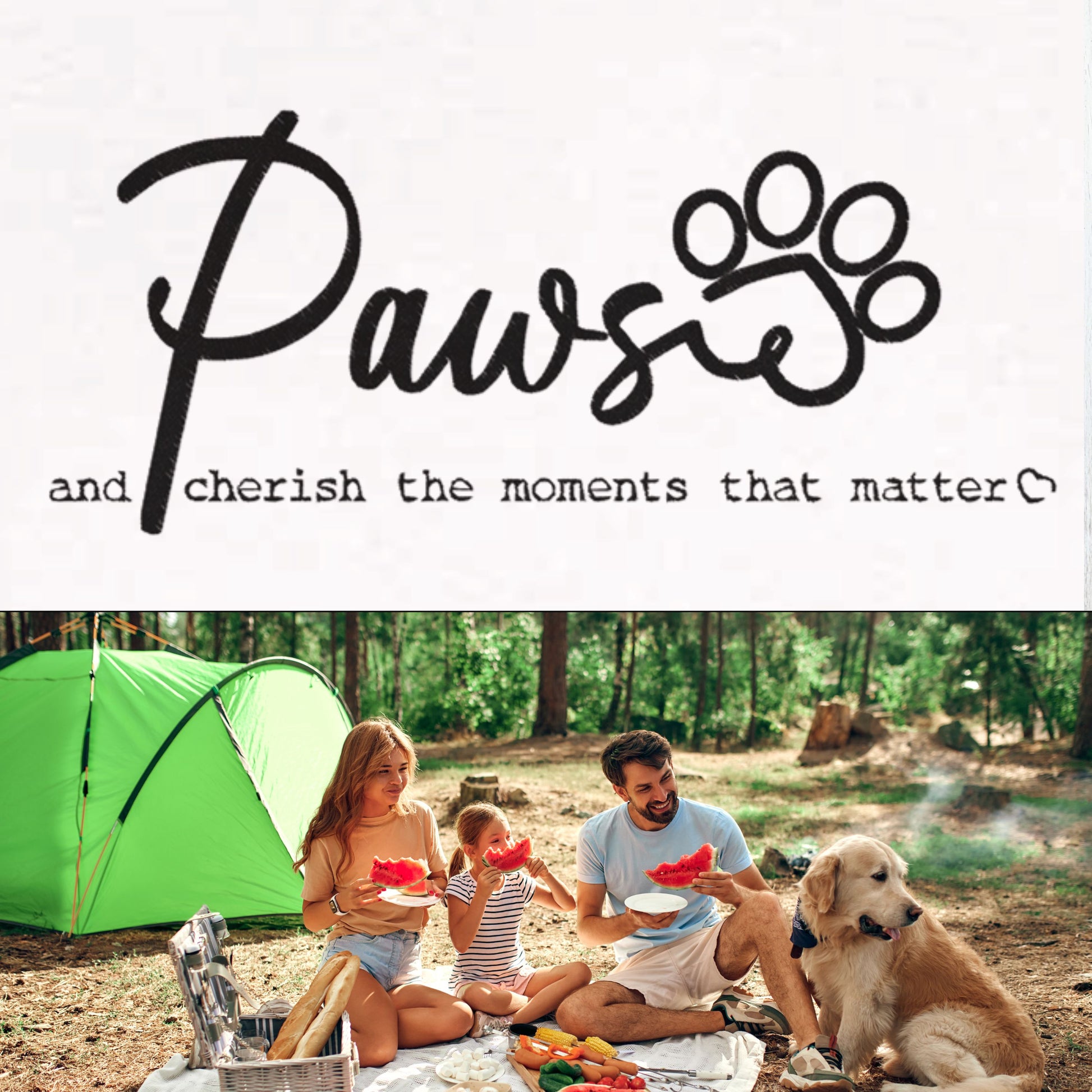 Personalized Custom Embroidered Pets Names - Paws Cherish the moments that matter context 3 and close up of image