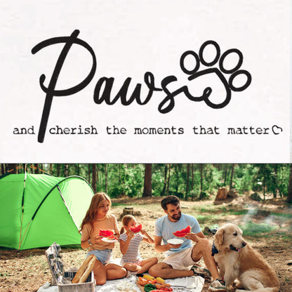 Personalized Custom Embroidered Pets Names - Paws Cherish the moments that matter context 3 and close up of image
