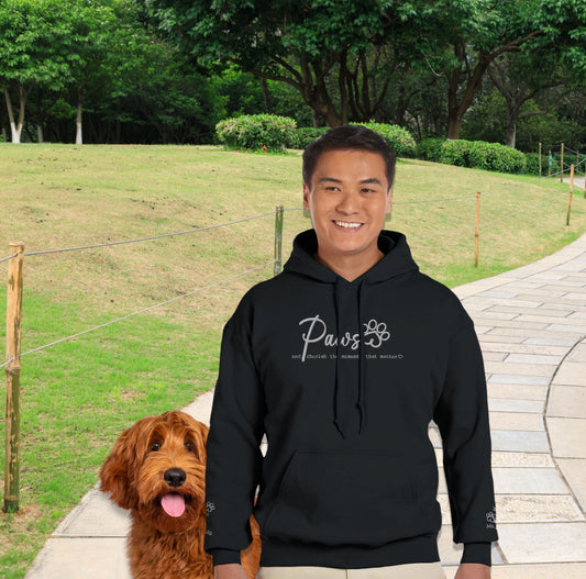 Personalized Hoodie - Custom Embroidered - Paws & Cherish - Black context