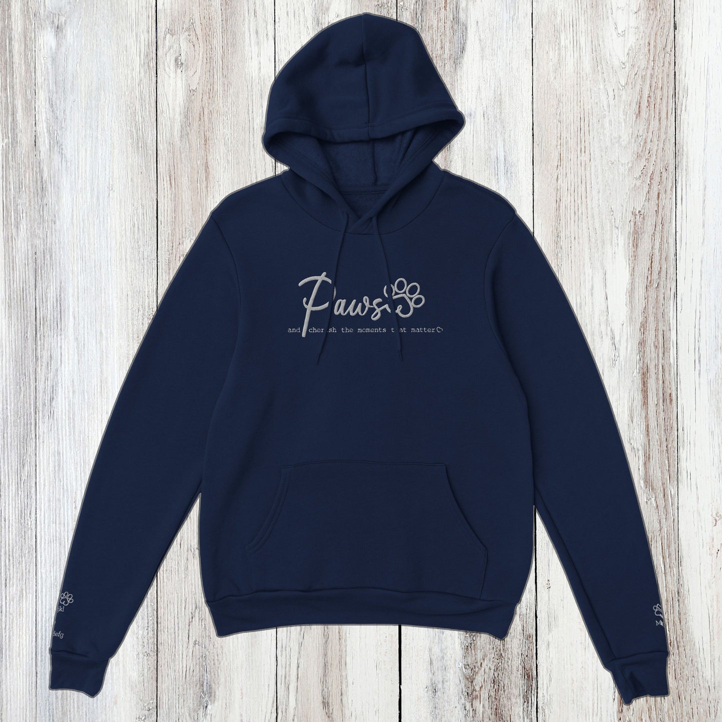 Personalized Hoodie - Custom Embroidered - Paws & Cherish - Navy