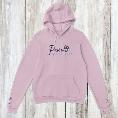 Personalized Hoodie Custom Embroidered Paws Cherish  Pink