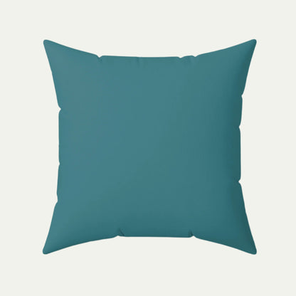Shih Tzu Puppy Square Accent Pillow, Teal 20 inch Back