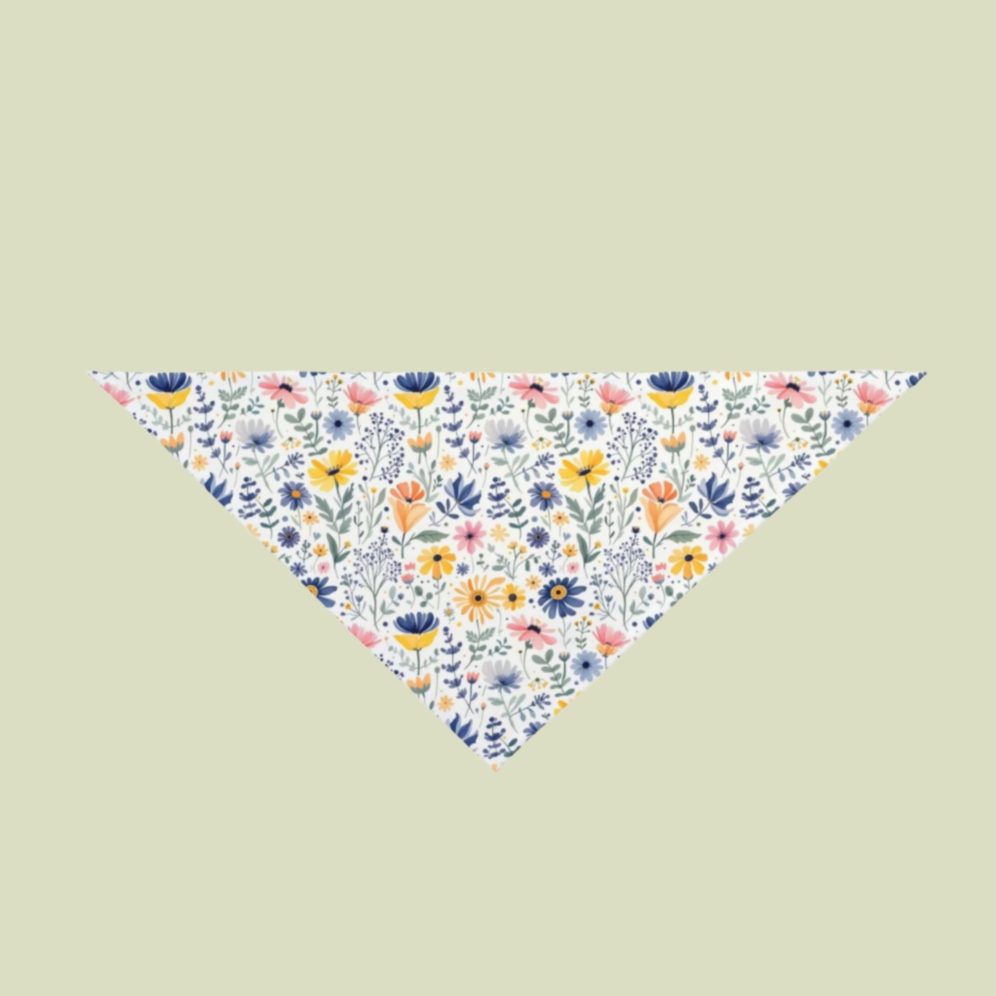 Spring Floral Pet Bandana - Stylish Dog Accessories small size