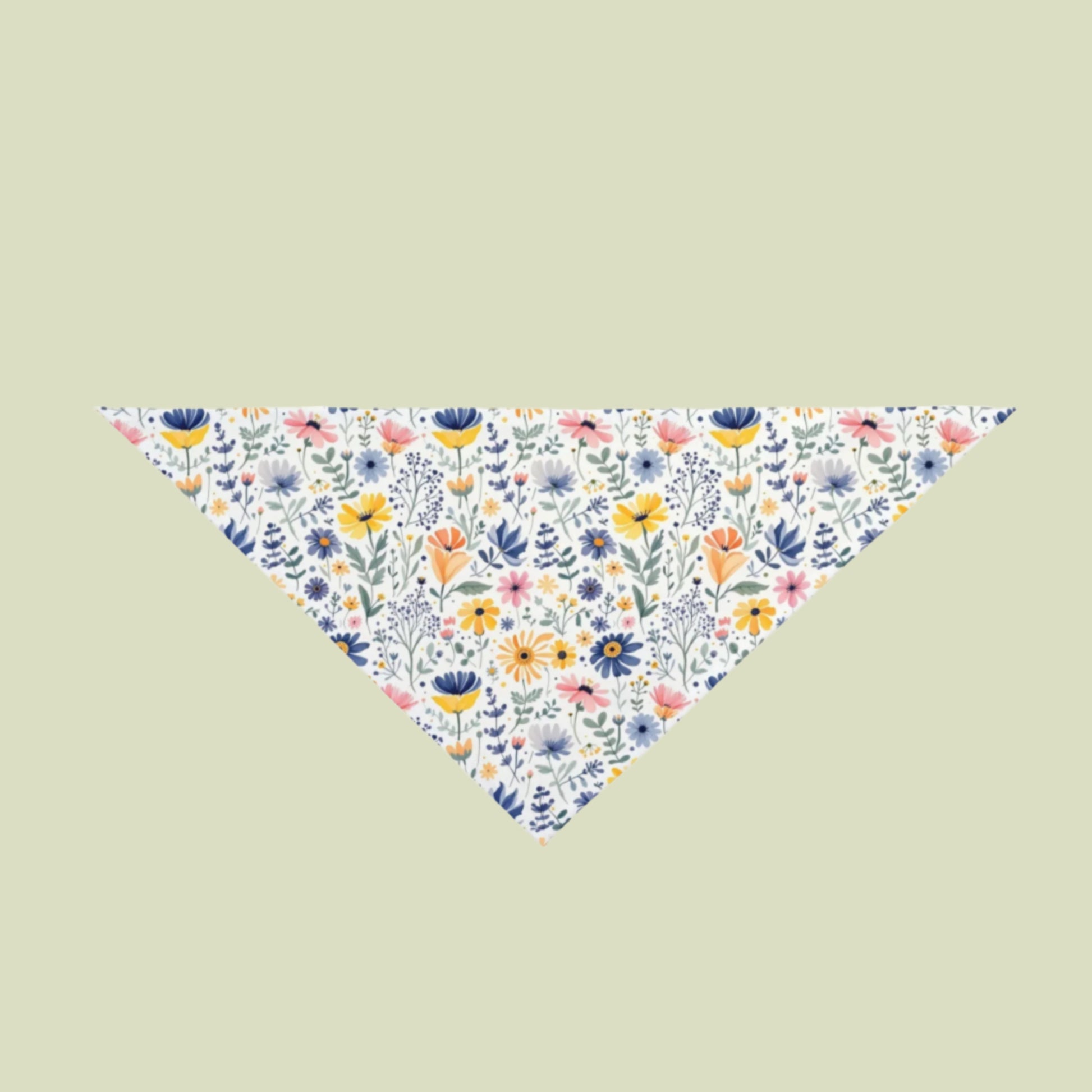 Spring Floral Pet Bandana - Stylish Dog Accessories small size