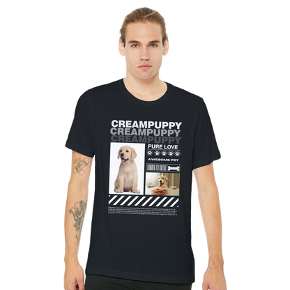 Urban Paws Custom Pet Portrait Tee Black dog