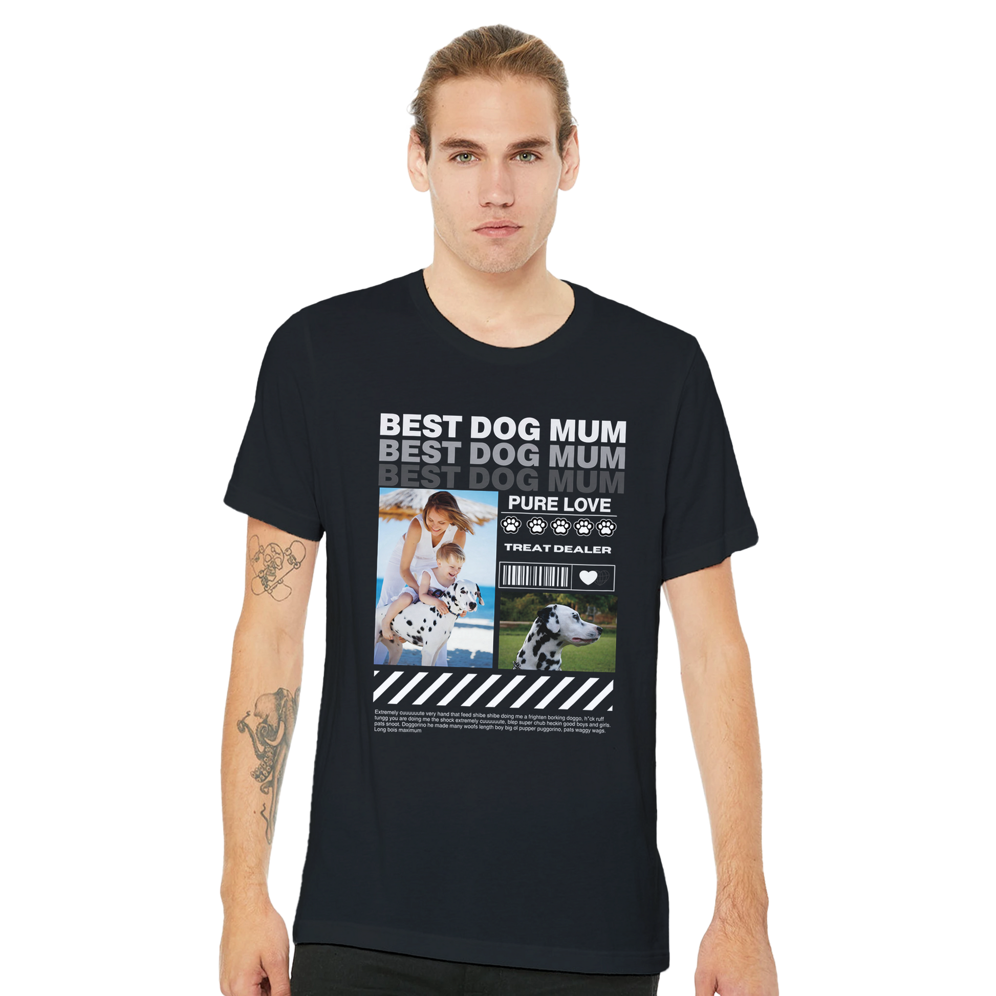 Urban Paws Custom Pet Portrait Tee Treat Dealer Black