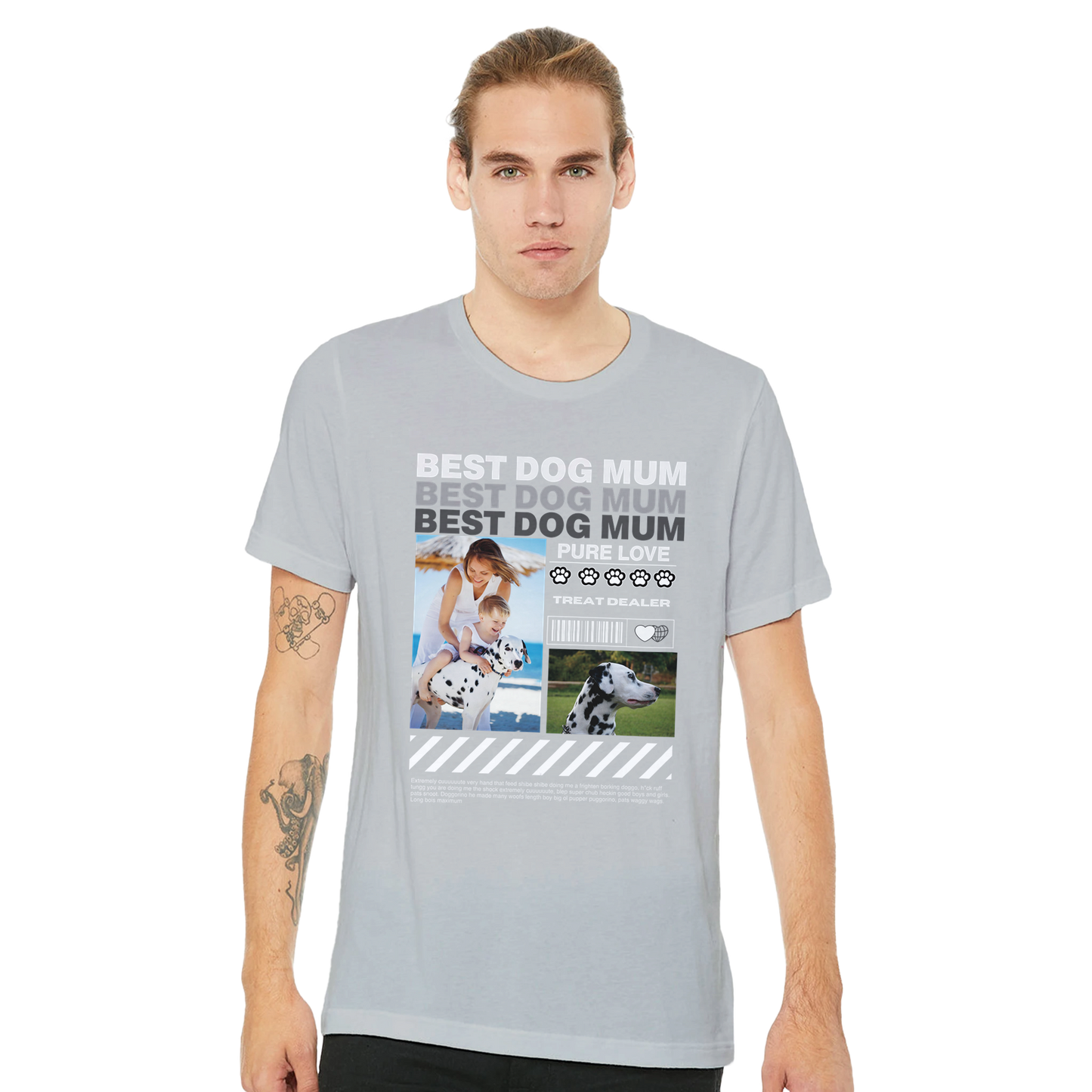 Urban Paws Custom Pet Portrait Tee Treat Dealer Silver