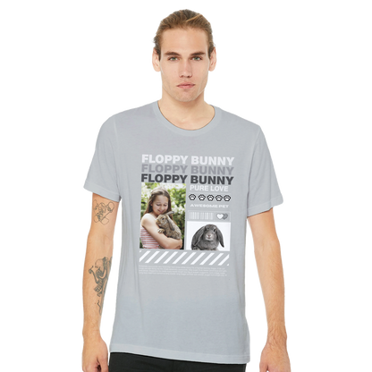 Urban Paws Custom Pet Portrait Tee other silver bunny