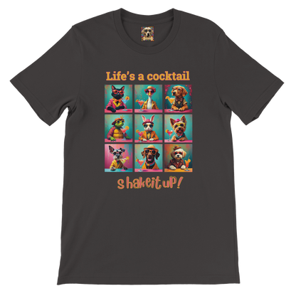 Vibrant Animal Cocktail T-Shirt – Fun Tee Design for Night Out vintage black nb