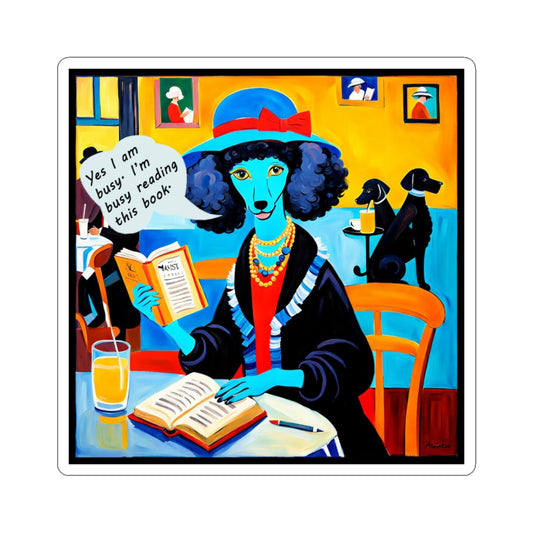 Yes I am busy - Kiss-Cut Sticker for Book Lovers